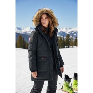 "Canada Weathergear" Womens Blk Hooded Faux Fur Parka Puffer Coat SZ M PLZ READ!